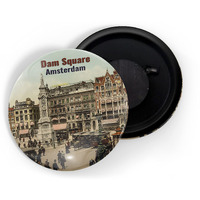 Dhcrafts Fridge Magnet Multicolor Famous Tourist Place Dam Square Amsterdam Glossy Finish Design Pack Of 1