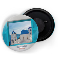 Dhcrafts Fridge Magnet Multicolor Famous Tourist Place Santorini Greece D4 Glossy Finish Design Pack Of 1