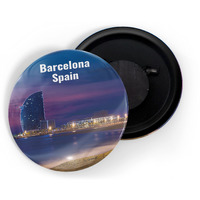Dhcrafts Fridge Magnet Multicolor Famous Tourist Place Barcelona Spain Glossy Finish Design Pack Of 1