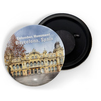Dhcrafts Fridge Magnet Multicolor Famous Tourist Place Columbus Monument Barcelona Spain Glossy Finish Design Pack Of 1