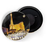 Dhcrafts Fridge Magnet Multicolor Famous Tourist Place Paris Las Vegas United States Glossy Finish Design Pack Of 1