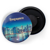 Dhcrafts Fridge Magnet Multicolor Famous Tourist Place Singapore D2 Glossy Finish Design Pack Of 1