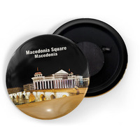 Dhcrafts Fridge Magnet Multicolor Famous Tourist Place Macedonia Square Macedonia Glossy Finish Design Pack Of 1