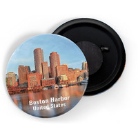 Dhcrafts Fridge Magnet Multicolor Famous Tourist Place Boston Harbor United States Glossy Finish Design Pack Of 1