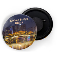 Dhcrafts Fridge Magnet Multicolor Famous Tourist Place Anshun Bridge China Glossy Finish Design Pack Of 1