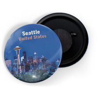 Dhcrafts Fridge Magnet Multicolor Famous Tourist Place Seattle United States Glossy Finish Design Pack Of 1