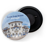 Dhcrafts Fridge Magnet Multicolor Famous Tourist Place Aveiro Train Station Portugal Glossy Finish Design Pack Of 1