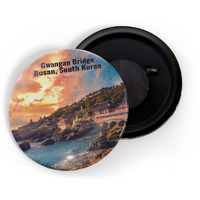 Dhcrafts Fridge Magnet Multicolor Famous Tourist Place Gwangan Bridge Busan, South Korea D3 Glossy Finish Design Pack Of 1