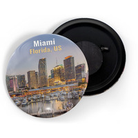 Dhcrafts Fridge Magnet Multicolor Famous Tourist Place Miami Florida United States D4 Glossy Finish Design Pack Of 1