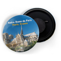Dhcrafts Fridge Magnet Multicolor Famous Tourist Place Notre-Dame De Paris, France D1 Glossy Finish Design Pack Of 1