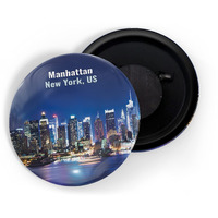 Dhcrafts Fridge Magnet Multicolor Famous Tourist Place Manhattan New York, Us D1 Glossy Finish Design Pack Of 1