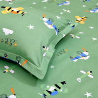Haus & Kinder 100% Cotton Kids Bedsheet For Single Bed, 1 Single Bedsheet Cotton (88 X 57 Inches) With 1 Pillow Cover| 186 Tc Trendy Prints (Green)