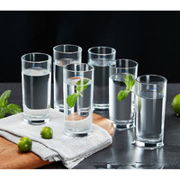 Syanka Italian Premium Juice And Water Glasses Set Of 8 Transparent, 300Ml, Drinking Water Glasses Stylish And Crystal Highball Glasses For Water, Juice And Cocktails