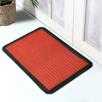Ultica Fab Long Lasting Multi Purpose Door Mats For Bathroom Entrance, Shower Rubber Mat, Swimming Pool Mat Outdoor Mats Rain Mat Zig-Zag Mat (40 X 60, Red)