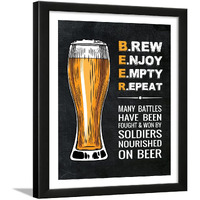 Chaka Chaundh - Alcohol Quotes Frames - Bar Quotes With Frames - Beer Quotes Wall Frames - Bar Quotes For Poster Decor - (13.6 X 10.6 Inches) (Beer - Soldier - Black)