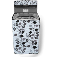 Stylista Washing Machine Cover Compatible For Samsung 6.2 Kg Fully-Automatic Top Loading Wa62H4000Hd, Petals Pattern Grey