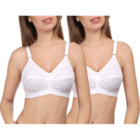 EveS Beauty WomenS Full Cup Non Padded Non Wired Bra (Pack Of 2)(Alisha_C_White_36_002)