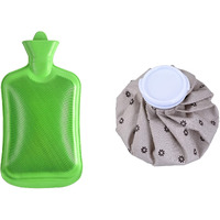 AntilS 2L Hot Water Rubber Bag & Cold Water Ice Bag Combo For Pain Relief Therapy Multicolour