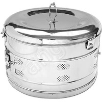 Paerik India Stainless Steel Seamless Premium Quality Dressing Drum Size 11 X 5 Inches