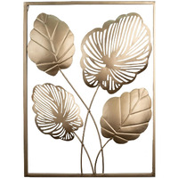 Framing Hub - 4 Leaves Gold Metal Wall Art For Living Room Bedroom Hall Gift | Home & Dcor | Gold| 20 * 14 Inch