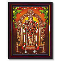 Pavan Photo Laminations Tiruchendur Murugan Lord Subramanya Swamy Wall Painting Framed Home Decor (Wood,Matte,Brown,Big Size,10 X 12 Inch) B1045M
