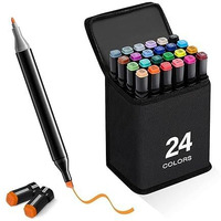 Eopzo Dual Tip Art Markers Set || Vibrant Colors For Kids & Adults || Ideal For Sketching || Coloring And Drawing || 24 Colours ||