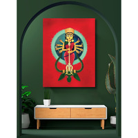 Namaste Home - Canvas Painting - Maa Durga - Traditional Art - Abstract Art - Canvas Painting For Home And Office (Cotton Canvas, Medium Size 22X29 Inches, Multicolor)
