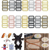 Diy Crafts 5X Pcs Slide Buckle, Silvery, Round Swivel Snap Hooks And Round Rings, Metal Swivel Lanyard Snap Round Hook, Slide Buckle For Bags (5X Pcs Slide Buckle, Silvery)
