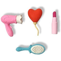 Rianz Cute Fancy Doll Accessories Erasers For Girls Kids (Pack Of 16)