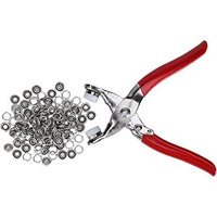Pravyta Press Stud Kit 100 Sets 9.5Mm Snap Fasteners Kit Tool For Sewing And Crafting 10 Colors Metal Prong Hollow Snaps And Solid Snaps Buttons With Fastener Pliers Press Tool Kit