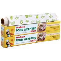 Trideva 20 Mtr Multipurpose Food Wrapping Paper Roll | Keep Food Safe & Fresh | 100% Bacteria Free | Reusable Wrap For Food, Roti, Paratha, Burger & Sandwich Paper (Pack Of 2)
