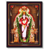 Pavan Photo Laminations Vasavi Kanyaka Parameshwari Parameswari Wall Painting Framed Home Decor (Wood,Matte,Brown,Small Size,6 X 8 Inch) B227S