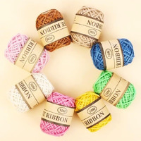 Kapoor Crafts 8 Pcs Multicolor Twine Jute Ribbon For Decoration And Craft, Gift Wrapping String Arts And Crafts (Random Colors)