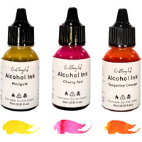 Craftangles Alcohol Ink Set - Vibrant Flowers (15 Ml Each)
