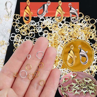 Diy Crafts 100 Grm, Antique Silver, Jewelry 1000+ Jump Rings & 20 Pcs Lobster Claw Clasps, Open Jump Rings 4Mm - 10Mm For Jewelry Making Key Rings Necklace Repa(100 Grm, Antique Silver)