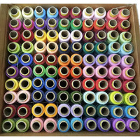 Shop & Shoppee Multicolor 100% Polyester Threads 100 Tubes(300 M Each) For Sewing Tailoring Thread Spools (300 M, Pack Of 100, Multicolor)