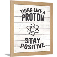 Chaka Chaundh - Motivational Quotes Frames - Framed Posters - Quotes Frames For Office, Student, Entrepreneur - Stay Positive Quotes Wall Frames - Posters With Frame (Think Like A Proton - White Vintage)
