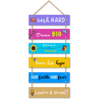 Parkota House Kids Room Decorative Wall Hanging Wooden Art Decoration Item For Living Room | Bedroom | Home Decor | Gifts | Quotes Decor Item | Wall Art For Hall-Multicolored