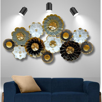 Anshika International Abstract Flower Figures Metal Wall Art Wall Sculpture/Wall Hanging Home Decoration Perfect For Living Room/Hotel/Bedroom/Drawing Room (Size 52X28 Inch)