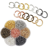 Diy Crafts 100 Pcs, Jump Ring For Metal Lanyard Snap Hook Lobster Claw Clasps Keychain Rings Open Ring Eye Screws Pins For Jewelry Craft, Choice Colors (100 Only Jump Rings, Antique Gold)