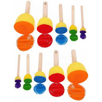 Kraptick Sponge Set : The Perfect Sponge Paint Brush For Your Artistic Journey - Ideal For Stippling, Stenciling, And Sponge Paint Brush-(Mfp10-Re)