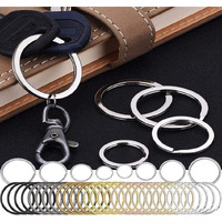 Diy Crafts 15 Pcs, Silver, Stainless Steel Round Flat Split Keychain Ring For Car Keys Organization Diy Attachment - Bulk - 15Mm,20M(15 Pcs, Silver)
