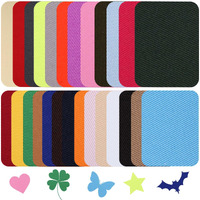 Coolshef 26Pcs Iron On Patches For Clothes, Multi-Colored Twill Cloth Stickers Patch, Durable Fabric Sticker For Easy Clothing Repair And Customization (9.5X12.5Cm)