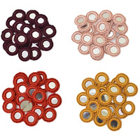 Embroiderymaterial 100 Pcs Acrylic Embroidery Crochet Mirrors For Craft, Dress Designing, Jewellery Making, Embellishments & Decorative Projects (20Mm, Maroon, Peach, Orange, Mustard Yellow - 25 Each)