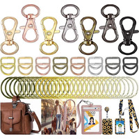 Diy Crafts Mix Pack Of 5 Sets, Mix Pcs Silver, Mix Lot Of Metal Lobster Claw Clasps Hook Ki, Key Chain Hooks, D Rings Key Ring & Extender Chain With Open Jump Ri (Mix Pack Of 5 Sets, Mix Pcs Silver)