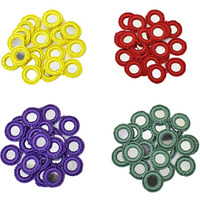 Embroiderymaterial 100 Pcs Crochet Acrylic Mirrors For Craft, Diy, Dress Designing, Jewellery Making, Saree Embellishments & Decorative Projects (Yellow, Red, Purple, Green  20Mm, 25 Pcs/Color)