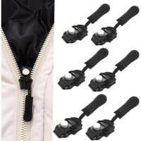 Peponz Zipper Repair Kit With Nylon Pull Tabs & Cords  Replacement Metal And Plastic Zipper Pulls For Sliding Teeth  Universal Screw Fix Removable Zippers For Bags, Garments & More_ (Pack Of 5)