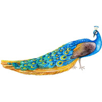 Cvanu Unique & Beautiful Color Design National Bird Peacock Vinyl Wall Sticker Decal For Wall Decoration Sticker (39Cm X 80Cm)_Waterproof, Removable
