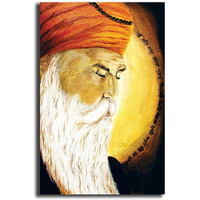 Pixelartz Canvas Painting Shree Guru Nanak Dev Ji For Home And Office Dcor (8X12 Inches, Small) (Unframed)