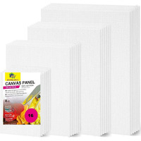Home Buy Artist Painting Canvas Panels Multi Pack - 4 Pack Each Of 5X7, 8X10, 9X12, 12X14 Inch (16 Pcs In Total) - Triple Primed Cotton Canvas Boards For Oil & Acrylic Painting
